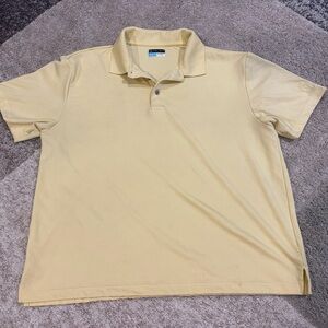PGA Tour Airflux Golf Polo Shirt Mens XXL Yellow Performance